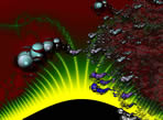 fractal composé en 3D flight of the worm